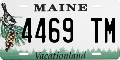ME license plate 4469TM