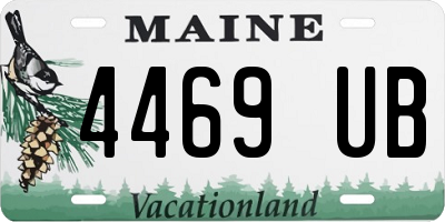 ME license plate 4469UB