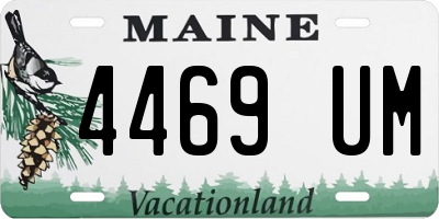 ME license plate 4469UM
