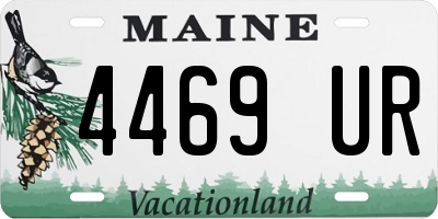 ME license plate 4469UR