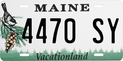 ME license plate 4470SY