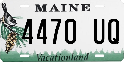 ME license plate 4470UQ