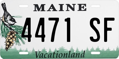 ME license plate 4471SF