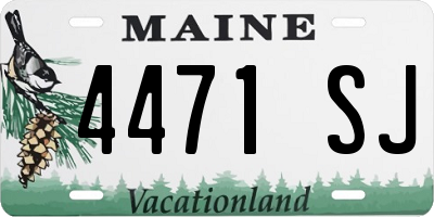 ME license plate 4471SJ