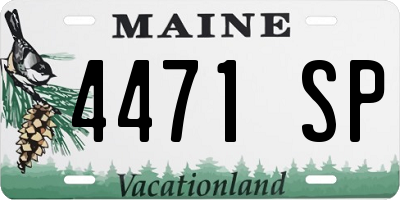 ME license plate 4471SP