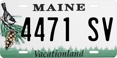 ME license plate 4471SV