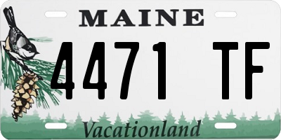ME license plate 4471TF