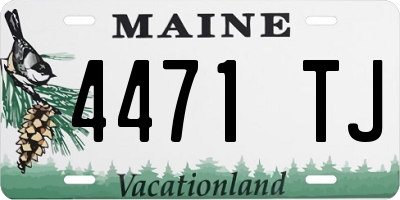 ME license plate 4471TJ