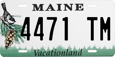 ME license plate 4471TM