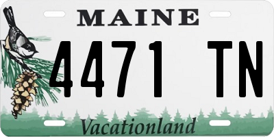 ME license plate 4471TN