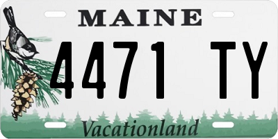 ME license plate 4471TY