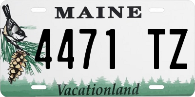 ME license plate 4471TZ