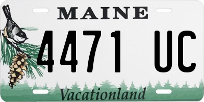 ME license plate 4471UC