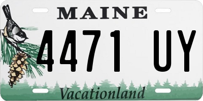 ME license plate 4471UY