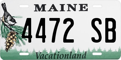 ME license plate 4472SB