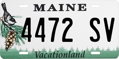 ME license plate 4472SV