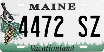 ME license plate 4472SZ
