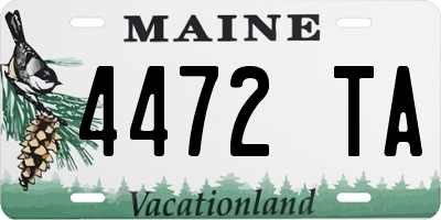 ME license plate 4472TA