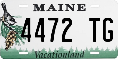 ME license plate 4472TG