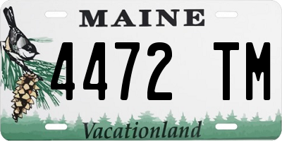 ME license plate 4472TM