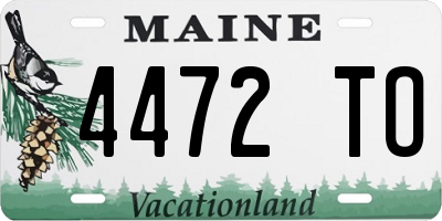 ME license plate 4472TO