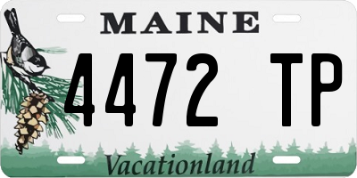 ME license plate 4472TP