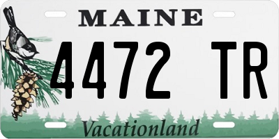 ME license plate 4472TR