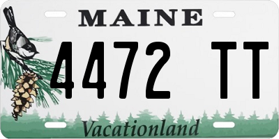 ME license plate 4472TT