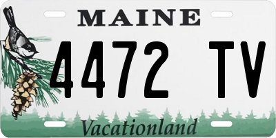 ME license plate 4472TV