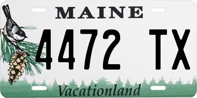 ME license plate 4472TX