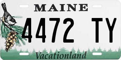 ME license plate 4472TY