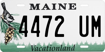 ME license plate 4472UM
