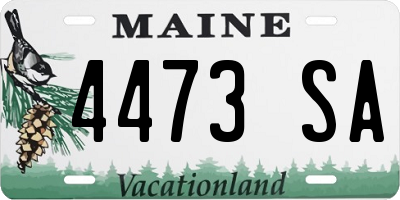 ME license plate 4473SA