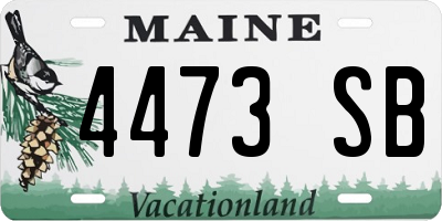 ME license plate 4473SB