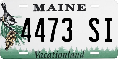 ME license plate 4473SI
