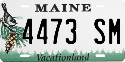 ME license plate 4473SM