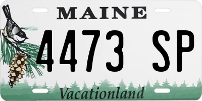 ME license plate 4473SP