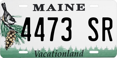 ME license plate 4473SR
