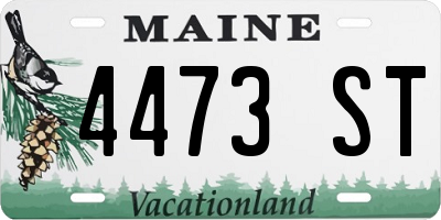 ME license plate 4473ST