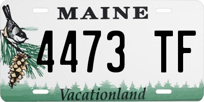 ME license plate 4473TF