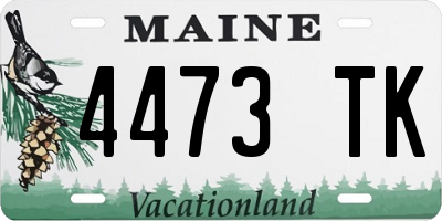ME license plate 4473TK