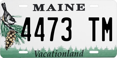 ME license plate 4473TM