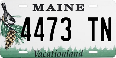 ME license plate 4473TN
