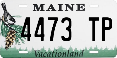 ME license plate 4473TP