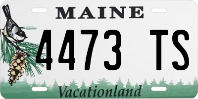 ME license plate 4473TS