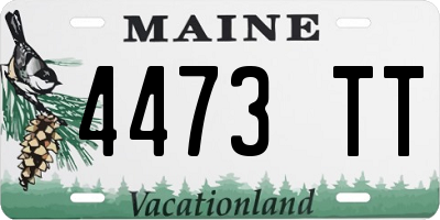 ME license plate 4473TT