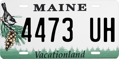 ME license plate 4473UH