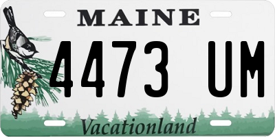 ME license plate 4473UM