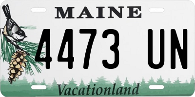 ME license plate 4473UN