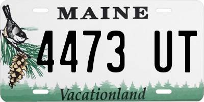 ME license plate 4473UT